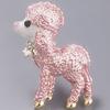 Cute Pink Dog Brooches Enamel Puppy Brooch Pin Rhinestone Jewelry Wedding Gifts