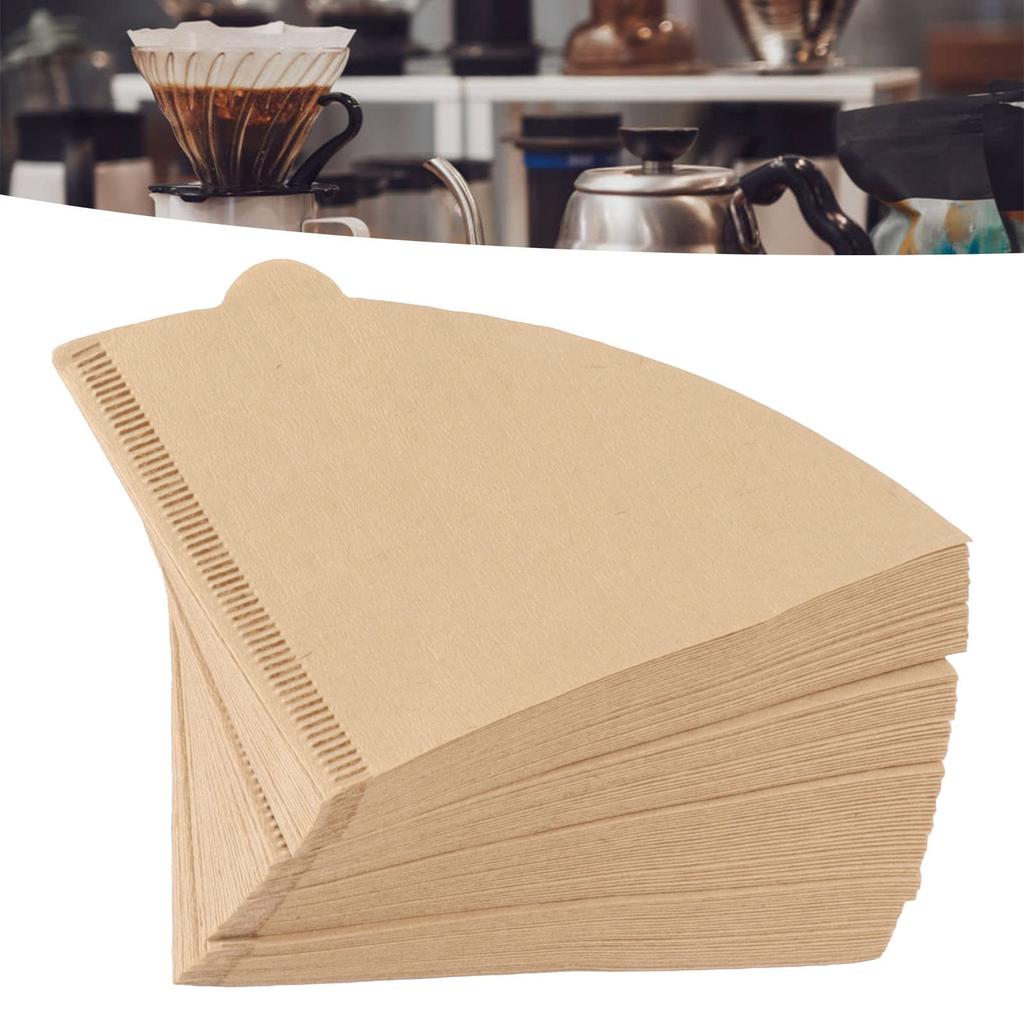Disposable Coffee Filter Paper, Reduces Fine Powder, Pack of 100, for Commercial and Home Use, 1-2 Cups