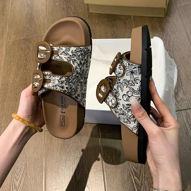 Fashion Flats Slippers Women Summer Cozy Shoes Fashion Dress Sandals New Casual Slides Woman 2025 Flip Flops Trend Walking Zapatos Femme