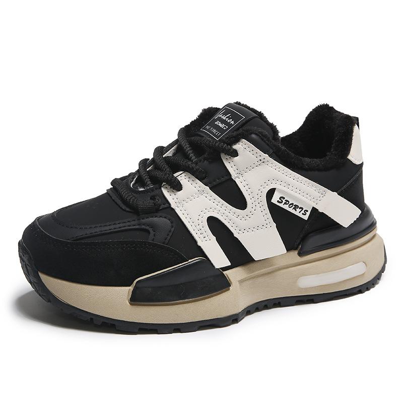 2025 зимняя новинка корейской версии бархатные туфли Форрест Гамп женские студенческие теплые туфли для папы повседневная уличная спортивная обувь