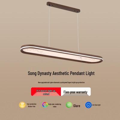 Эстетическая люстра эпохи Сун для современных китайских ресторанов, прямоугольных обеденных столов, чайных, баров и вилл