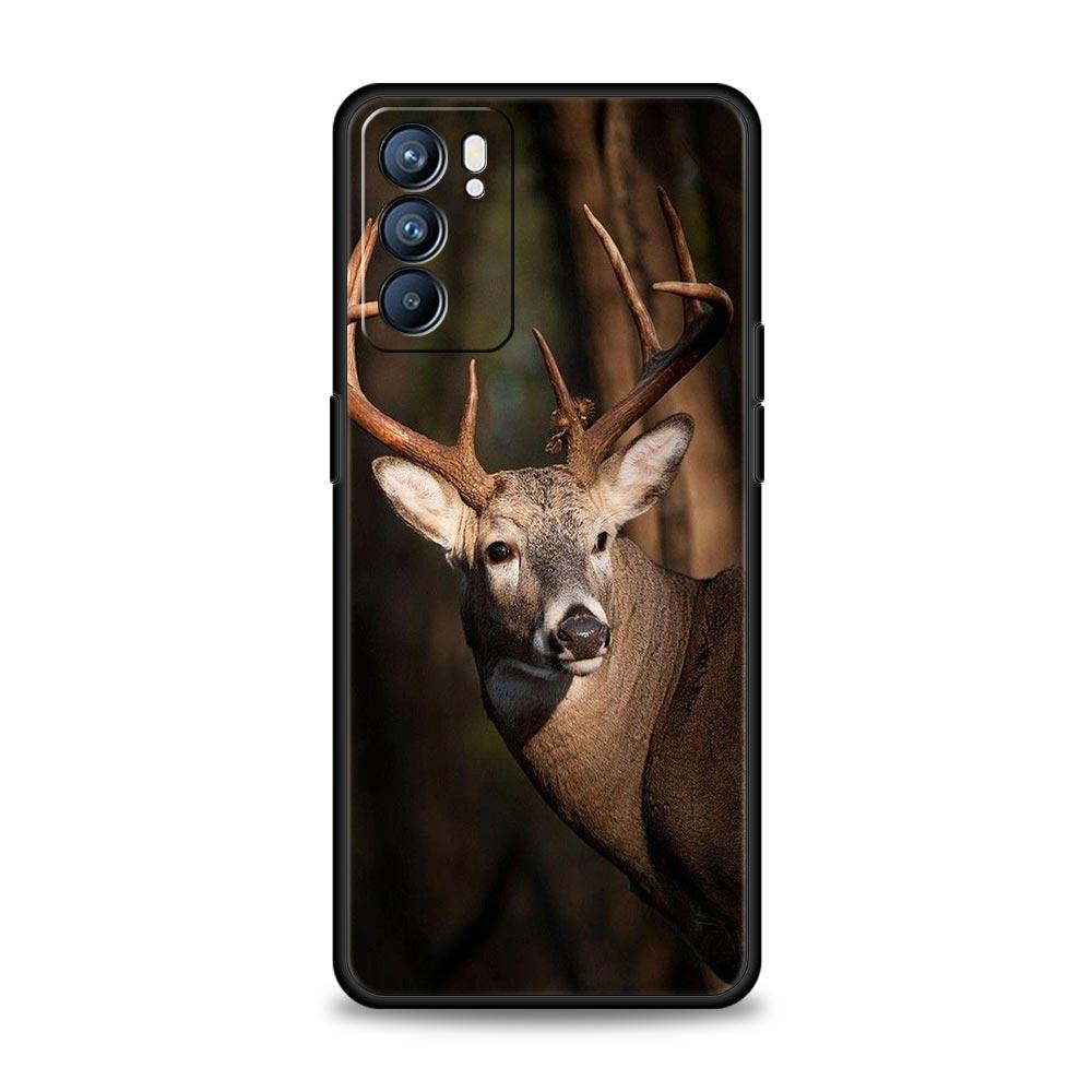 Phone Case Cover For Oppo A17 A31 A54 A57 A78 A79 Find X5 X6 Reno 7 8 10 11 12 13 F Pro 5G Soft TPU Shell Deer Hunting Camo Bags