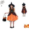 Halloween Girls Dress Printed Dress Witch Role Play Cosplay Costume Masquerade Costume