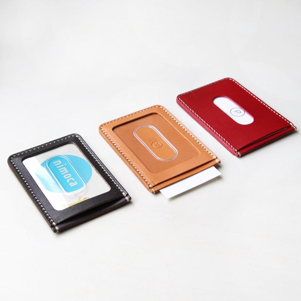 Vertical Pass Case Original Tochigi Leather Made In Japan Genuine Leather Camel [PORCO ROSSO] [sokunou]