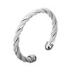 Women's Fashion Simple Silver Plated Twist Cuff Bangle Open Bracelet Jewelry Gift