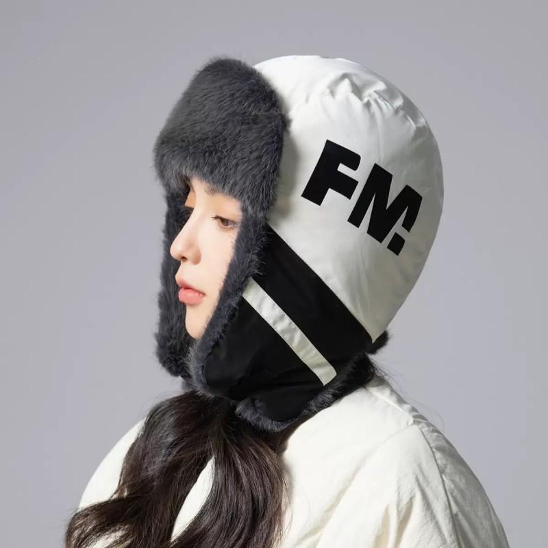 Warm Fleece-lined Knit Beanie Hat With Ear Flaps Winter Outdoor Use Unisex Adult Cap