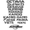 MBOF6 Car-Styling Metal Emblem Bright Black Badge For Skoda Laurin & Klement 4x4 Yeti Octavia Superb Fabia Kamiq Karoq Kodiaq Rapid