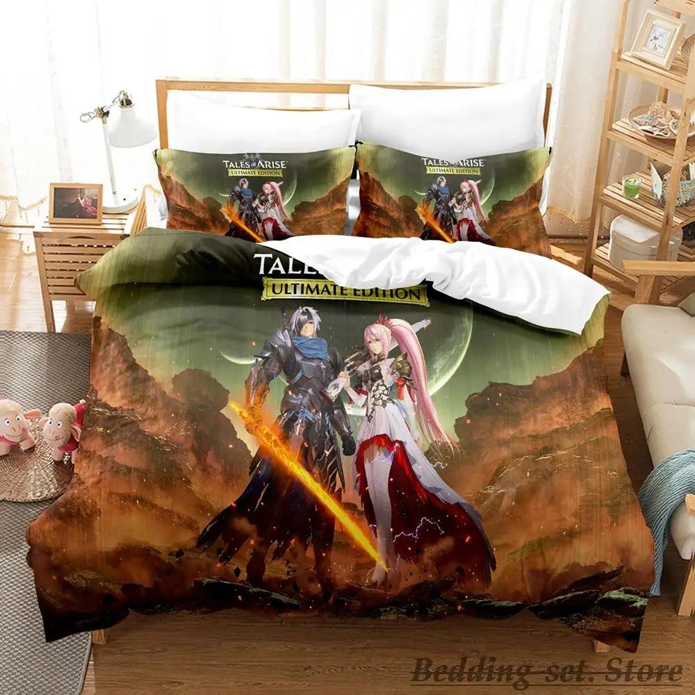 Новый комплект постельного белья Tales of Arise Single Twin Full Queen King Size Bed Set Adult Kid Bedroom Duvetcover Sets Anime