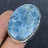 Aquamarine Gemstone Handmade 925 Sterling Silver Jewelry Ring Size 9 N6N85