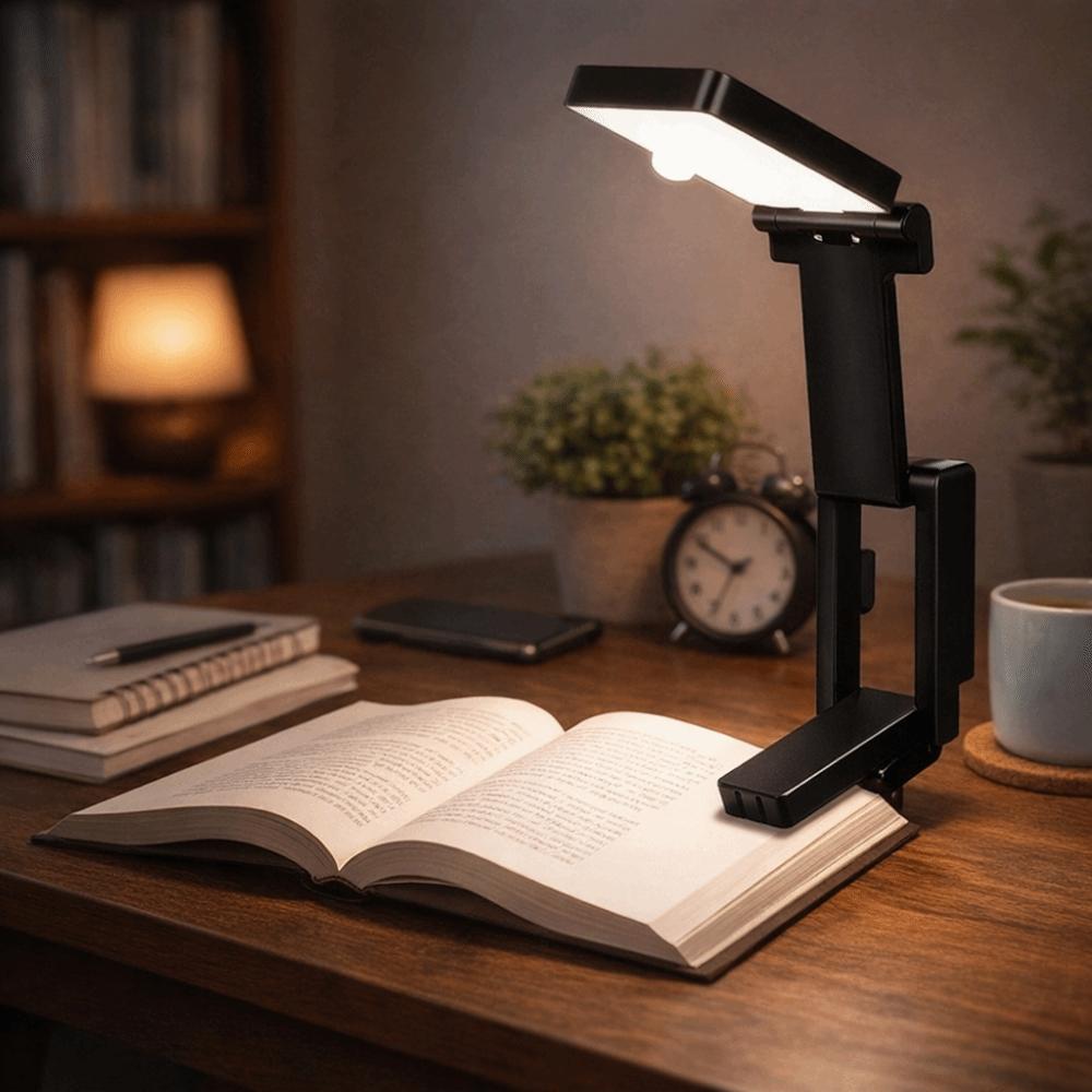 Складная настольная лампа для защиты глаз, USB-зарядка, регулируемая яркость, лампа для учебы, 3 цвета, энергосберегающая, книжный свет, для чтения