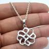 Silver Charm Pendant Necklace Solid 925 Sterling Silver Beautiful Jewelry Women Necklace