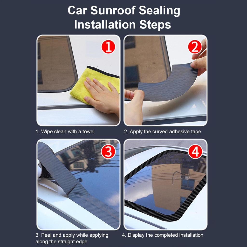 Уплотнительная лента люка автомобиля Уплотнительная водонепроницаемая наклейка для люка автомобиля Шумоподавляющая автомобильная атмосферостойкая лента для седанов