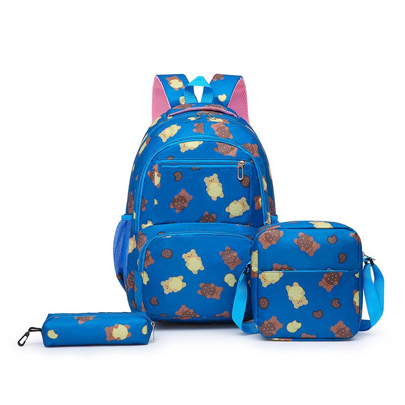 Женский комплект из трех рюкзаков для учеников младших классов, школьный ранец с сумкой через плечо, сумка для ручек