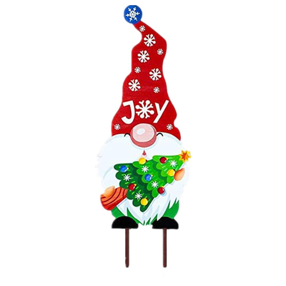 Рождественское украшение для двора, уличное украшение для сада, дорожки, двора, газона, декоративные колышки Санта-Клауса, декор для рождественской вечеринки, сделай сам, украшение