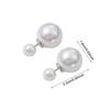 Simple Delicate Two-Sided Imitation Pearl Ear Stud Earrings For Women Bijoux
