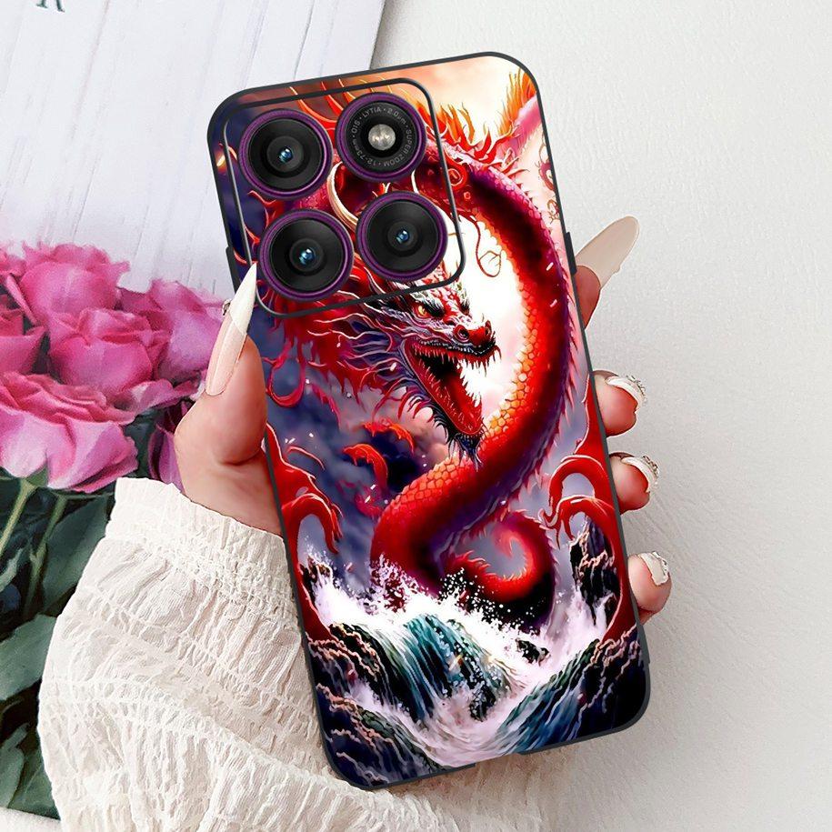 For Cover Motorola Moto Edge 60 Case Moto Edge 60 Pro Phone Cases Cool Dragon Carp Silicon Funda For Moto Edge60 Fusion 60s Capa
