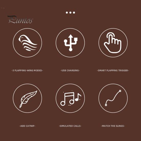 Игрушка для кошек USB перезаряжаемая электрическая имитация птицы с кошачьей мятой плюшевая летающая птица с реалистичным щебетанием для упражнений для котят