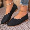 Fashion Comfortable Leather Woman Pointed Toe Flats Summer Lady Hollow Out Loafers Women Shoes 2025 Women Flat Loafers Shoes