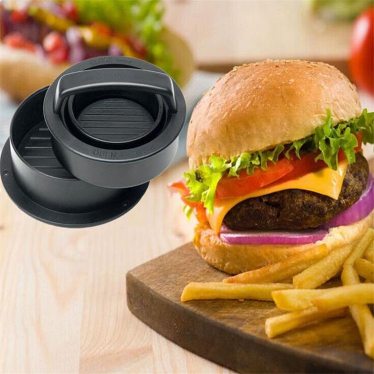 ABS Hamburger Press Meat Pie Press Stuffed Burger Mold Maker with Baking Paper Liners Patty Pastry Tools BBQ Kitchen Accessories 4