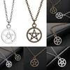 Men Lucifer Religious Fashion Satan Sign Retro Pentagram Pendant Necklace