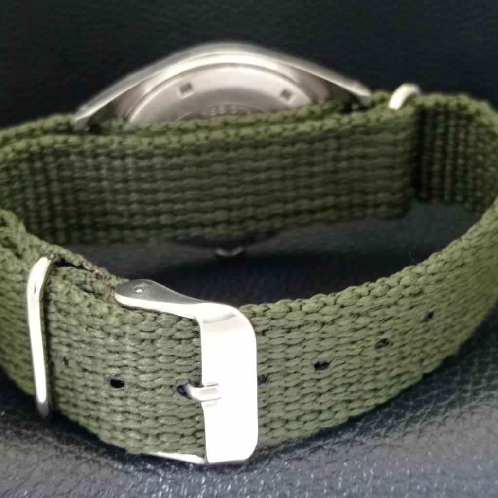 HAND-WINDING VINTAGE HMT JANATA INDIAN MENS GREEN COLOR DIAL WATCH A700090-5 R201-a700090