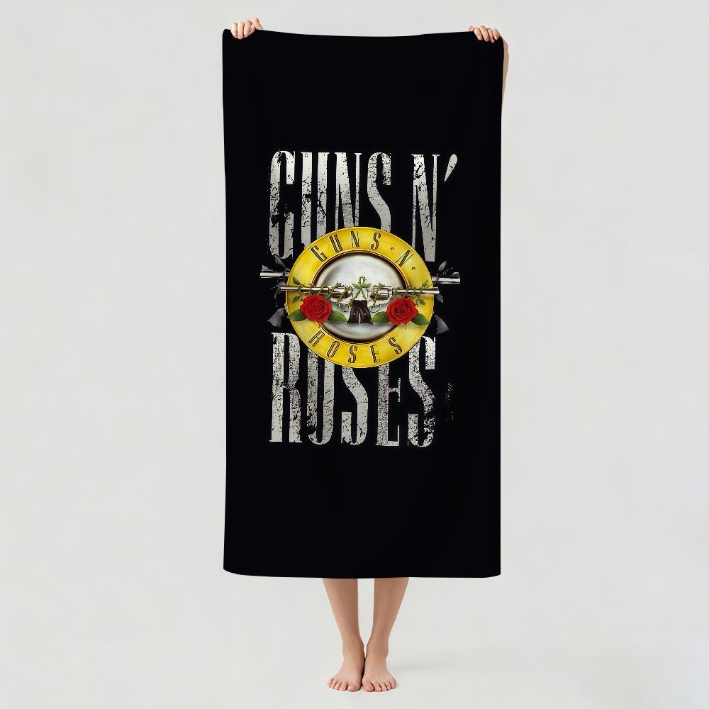 Полотенце для сушки банное рок-группы G-Guns N R-Roses Подходит для легкого плавания, кемпинга, йоги, пляжа.