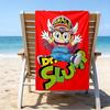 proof beach towel with a Arale Norimaki pattern - soft,absorbent,quick-drying,machine washable - perfect for swimming,camping,bathing