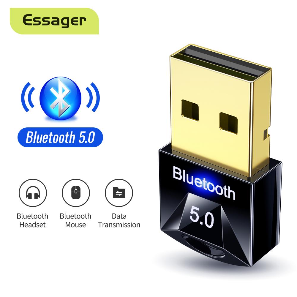 Essager USB-адаптер Bluetooth 5,0 для ПК, компьютера, беспроводная мышь, клавиатура Ps4, Aux Audio Bluetooth 5, приемник-передатчик