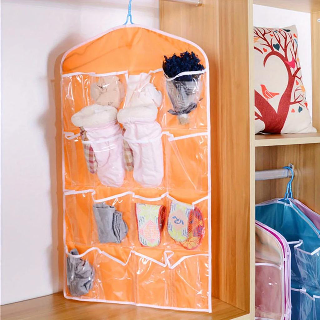 1 шт.-Подвесная сумка для хранения, Многоячеечная полиэстеровая сумка для хранения носков для дома