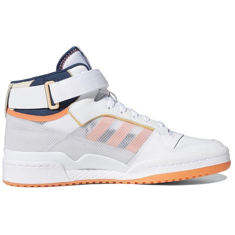 adidas Forum Mid TT White Acid Orange Кроссовки унисекс Cloud-White Hazy-Copper FY4707