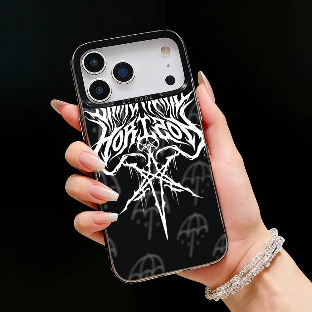 BMTH B-Bring Me the H-Horizon Phone Case For iPhone17, 16,15,14,13,12 Pro Max Black Candy Matte Shockproof Cover
