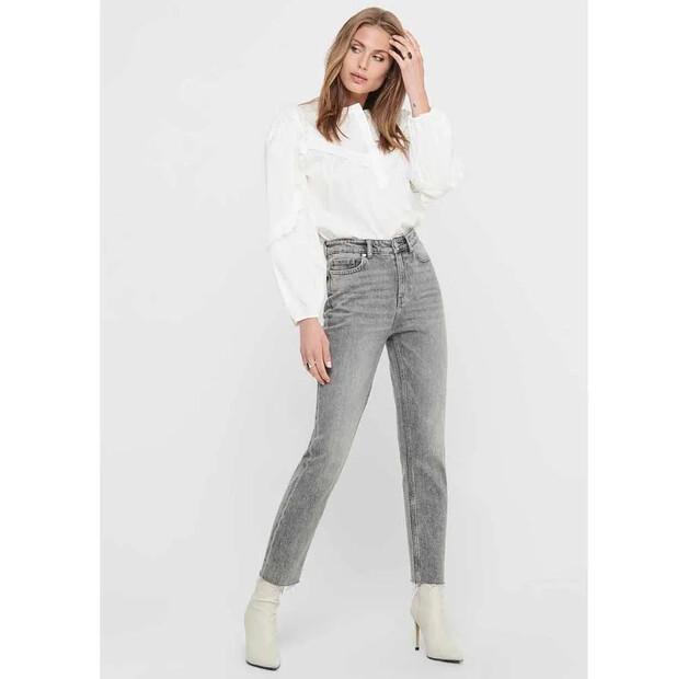 Only Emily Life High Waist Straight Raw Crop Ankle NAS028 джинсы