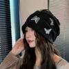 Korean Style Butterfly Print Beanies Thin Knitted Hat Fashion Pullover Hat  Autumn