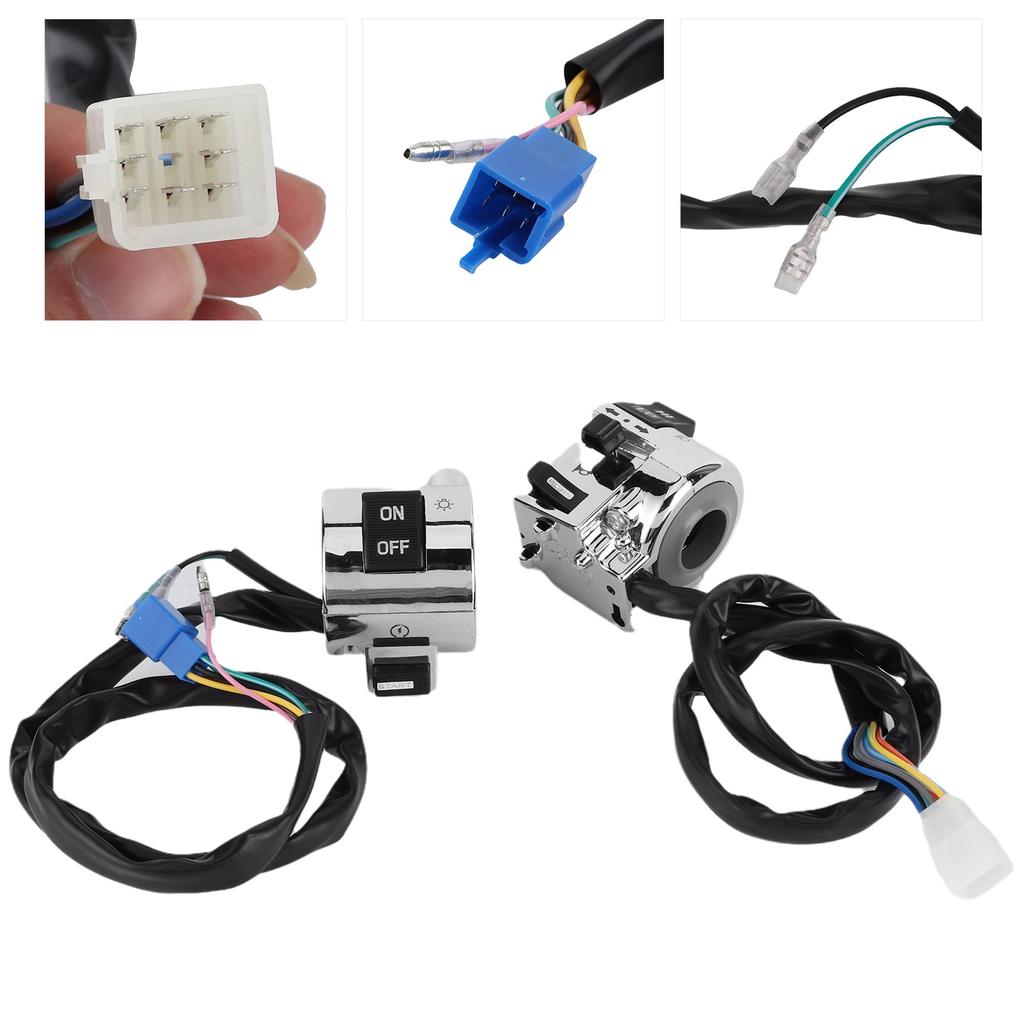 Пара кнопок управления переключателем руля мотоцикла для поворотников, фар, 25 мм, универсальный