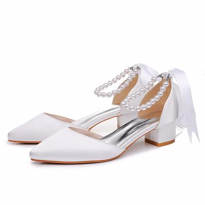 Модная обувь для женщин Вечеринка Вечер Свадьба Большой размер 35-43 Лето Элегантный Острый носок Нескользящие Сандалии Белый Удобная обувь