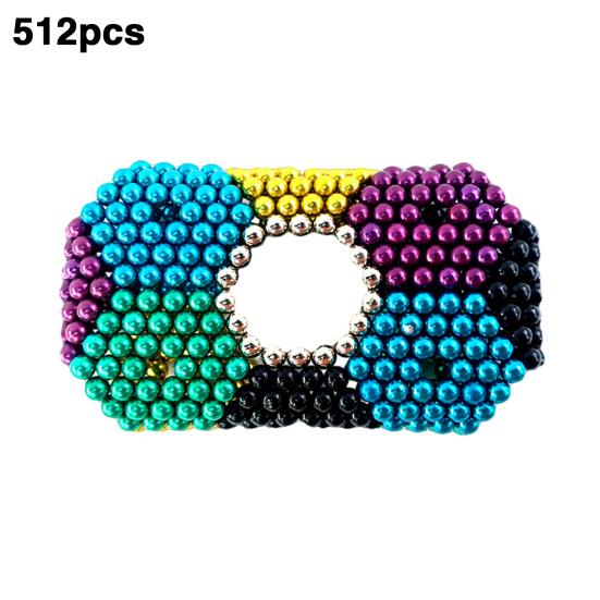 512 шт., 3/5 мм, магнитный шарик, игрушка для снятия стресса, для детей и взрослых, обучающее 3D моделирование, сборка здания, набор магнитных бусин