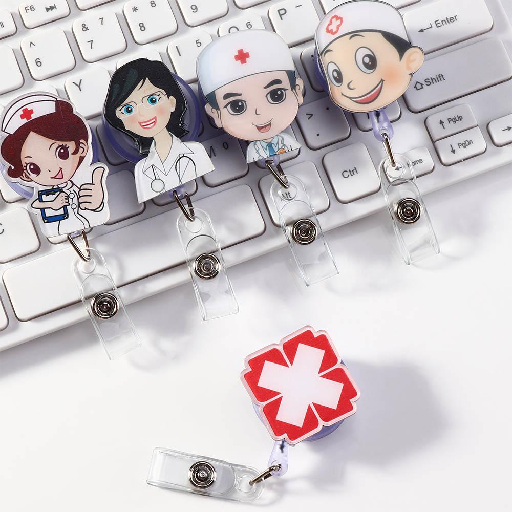 Reel Doctor ID Name Card Clips Name Card Holder Card Holder Clip Badge Holder Clip Office Supplies