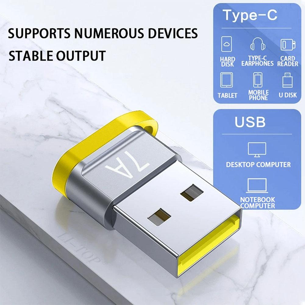 7A Type C Female на USB A Male OTG Адаптер Зарядное устройство Передача данных Конвертер USB C Для телефона Планшета Xiaomi