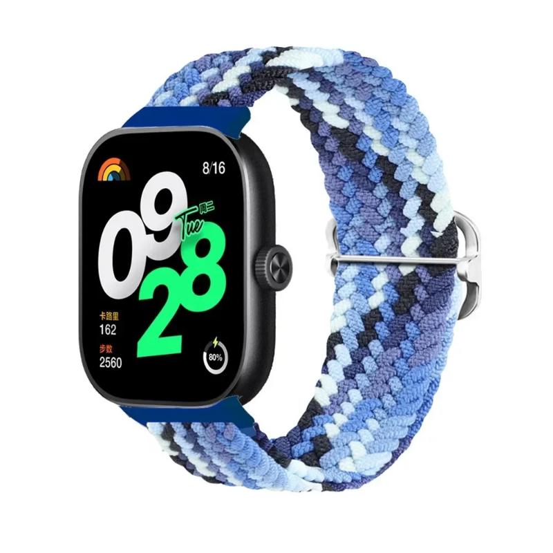 Нейлоновый ремешок для Xiaomi Mi Band 7 9 8 Pro Эластичный регулируемый Плетеный solo loop Запасной ремень Браслет Correa Redmi watch 4 5 6