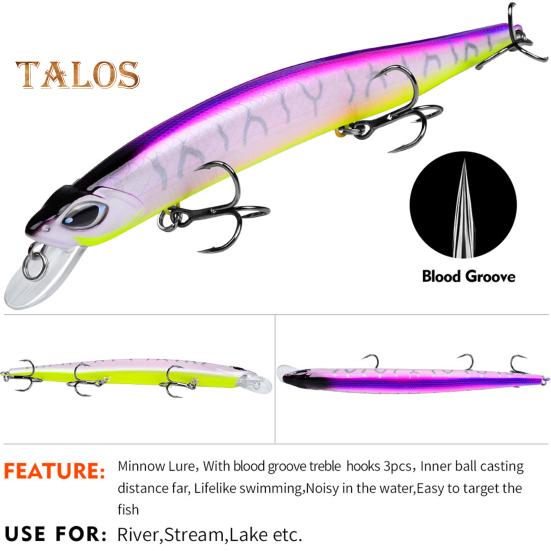 15CM/18G 19CM/32.5G Плавающая приманка для ловли гольяна с крючками для языка, искусственная приманка для дальнего заброса, ловля пресноводной и соленой форели, ловля окуня