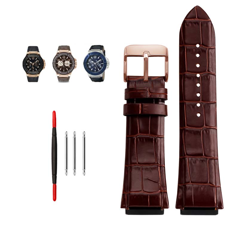 Genuine Cow Leather Strap for Guess W0247G3 W0040G7/0040G3 Watchband Lug End Bracelet 22mm Blue Black Brown Bands