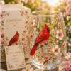 Transparent Hummingbird Joy Tea Cup Gold Rimmed Coffee Cup Creative Garden Glass Tea Cup