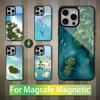 КАРТА ПУТЕШЕСТВИЯ ПО МАЛЬДИВАМ Для iPhone 12, Pro, 16, 15, Mini, 13, 17, Max, 11, 14, Plus, Для Magsafe, Магнитный Чехол для Беспроводной Зарядки