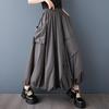 2025 Summer Women Skirts Casual Vintage Elastic Pleated Loose Skirts New High Waist Plus Size