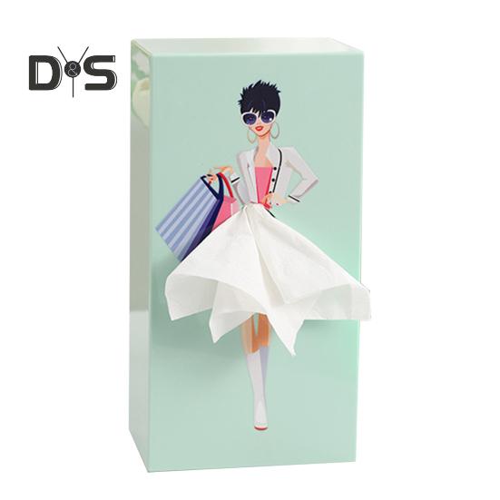 Face Towel Container Storage Box Large Capacity Dustproof Desktop/Wall-Mounted Tissue Storage Bin Paper Dispenser Decoration