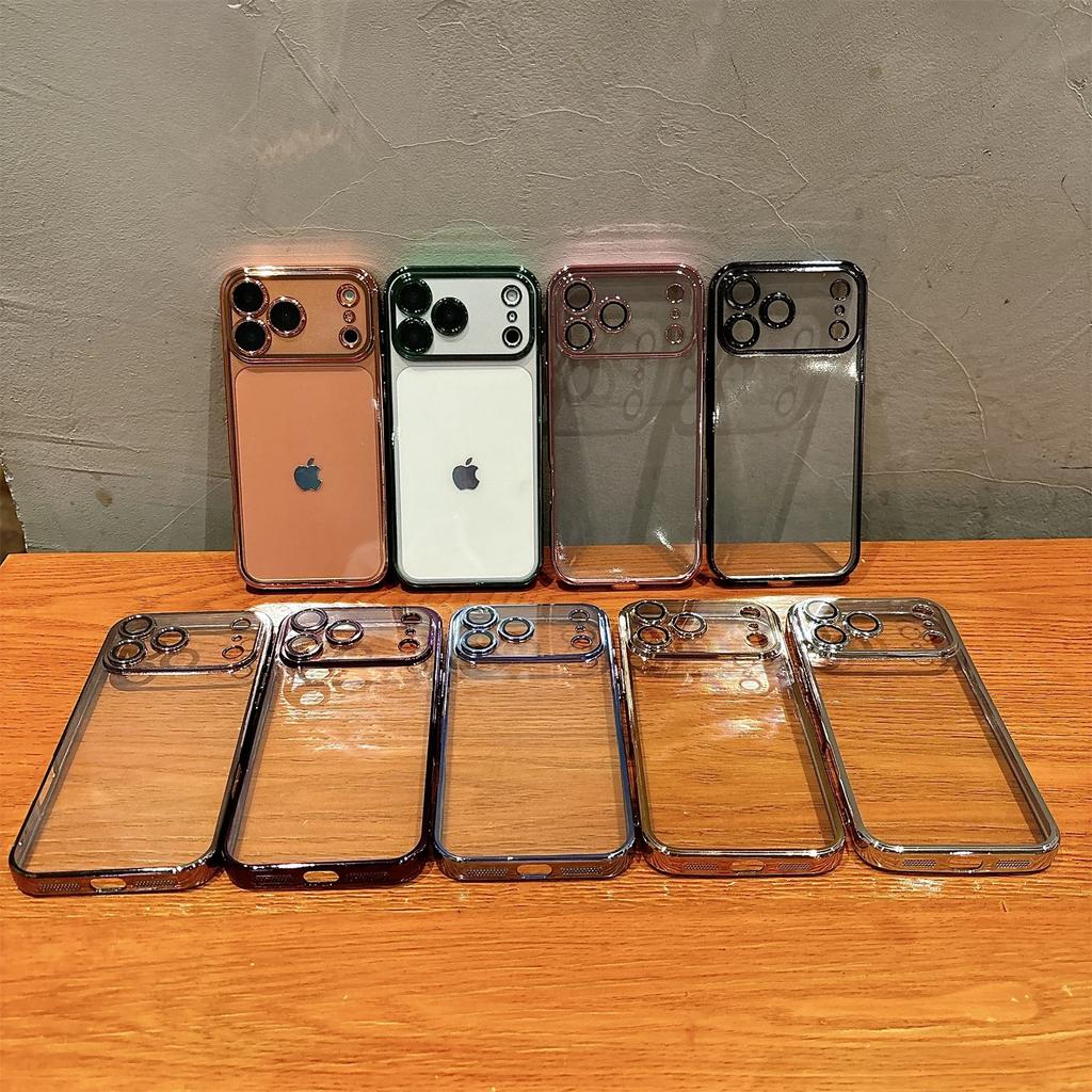 Ультратонкий мягкий прозрачный чехол из ТПУ для Apple iPhone 17 16 15 14 13 12 11 Pro Max Plus Прозрачный с защитой камеры