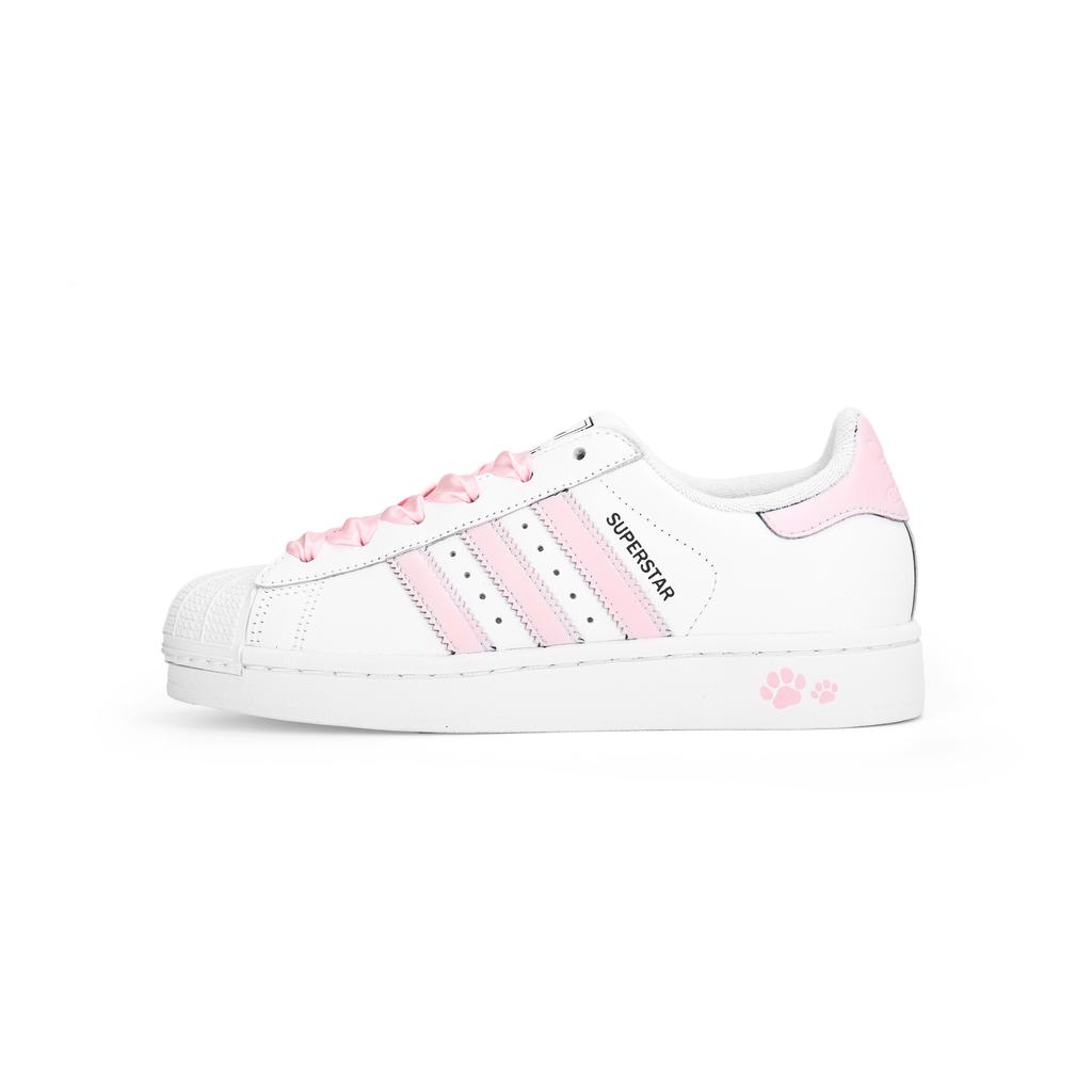 adidas Оригинальные SUPERSTAR Низкие Скейтбордические Кроссовки Унисекс Розовые EG4958(team1557- )