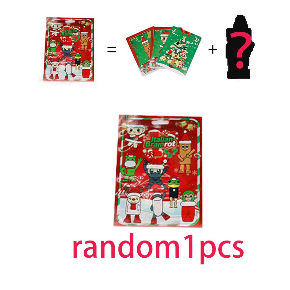 Italian Brainrot Tung Sahur Doll Toy Tralalero Tralala Doll Bombardino Crocodilo Shimpanzini Bananini Blind Box Card