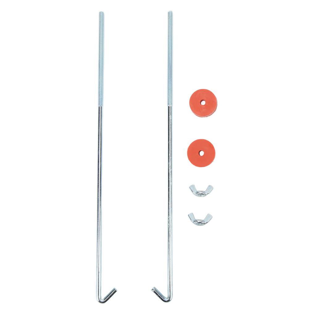 Universal 12in J Hook Battery Hold Down Bolts Professional with Washer Wing Nut for Car