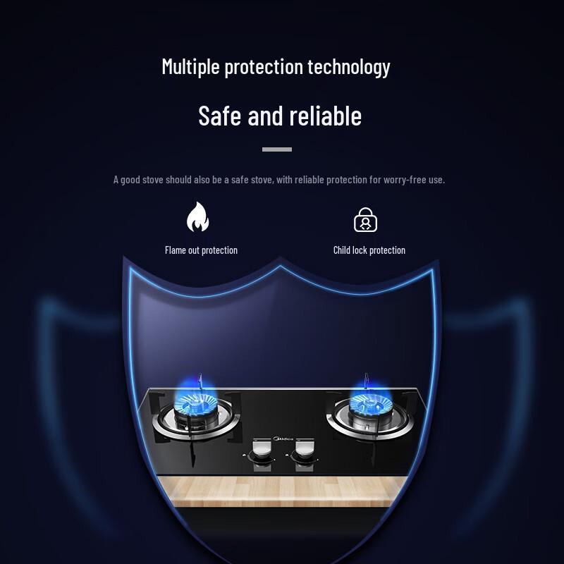 Midea Мощная газовая плита двойного использования на природном газе 4,5 кВт, штепсель CN (адаптер в комплекте)
